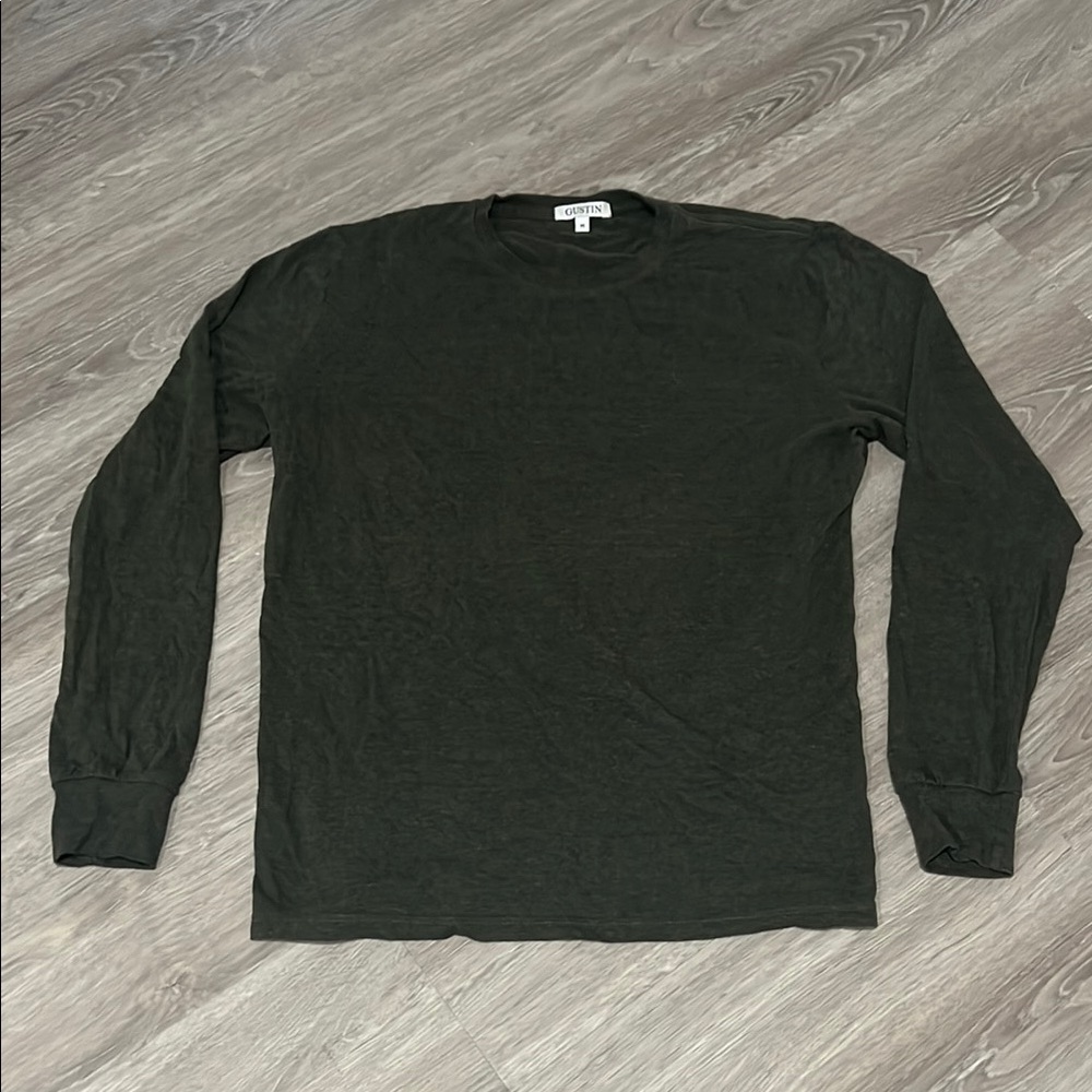 Gustin Men's Green Long Sleeve T-Shirt